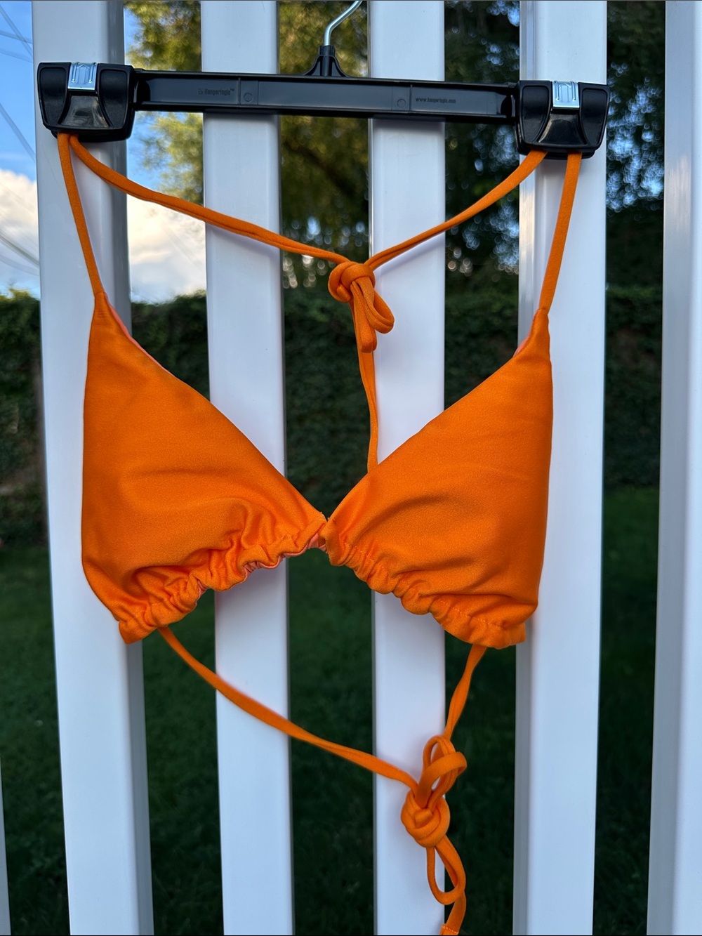 Phax Adjustable Orange Triangle Bikini Top